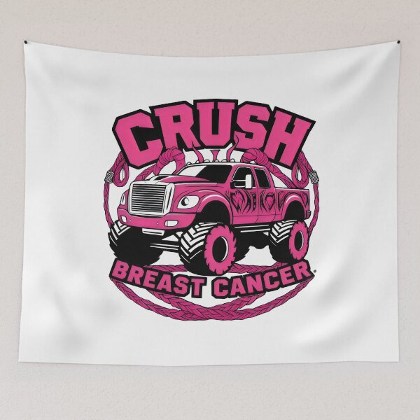 Item preview, crush breast cancer truck designed and sold by GogoGrove.