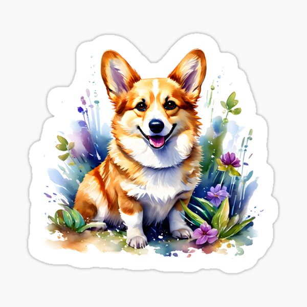 Item preview, Watercolor Corgi  designed and sold by Dezzy Cooper.