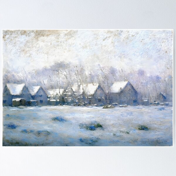 Aperçu de l'œuvre Effet Neige, Giverny - La Douceur de l'Hiver créée et vendue par artdesignsnow.