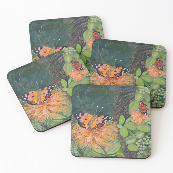 Item preview, Kamehameha Butterlies with Orange Ohia designed and sold by Wendy Roberts.