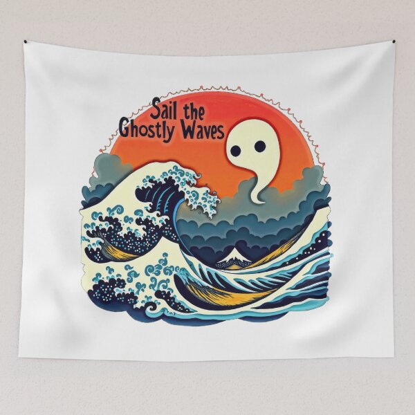Item preview, Ghostly Wave With Haunted Ocean Art designed and sold by artwaves.