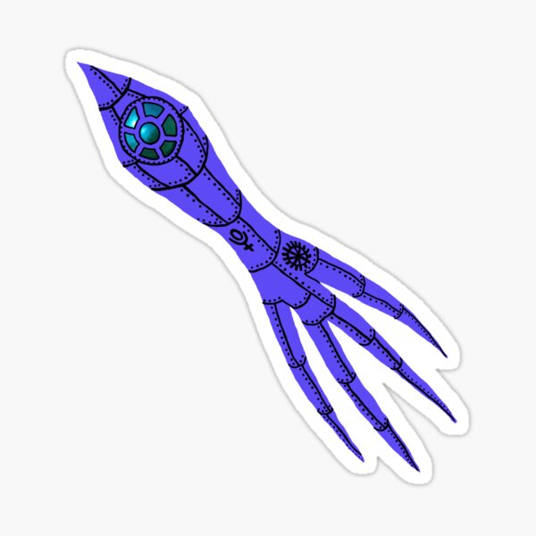 indigo squid ship Sticker