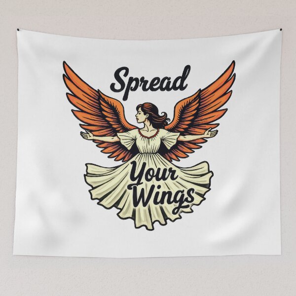 Item preview, Angel Spread Your Wings Illustration designed and sold by artwaves.