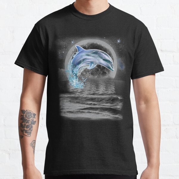 Dolphin Dancing in Moonlight Classic T-Shirt