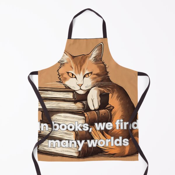 Item preview, Cat and Books designed and sold by TrendyGalaxy.