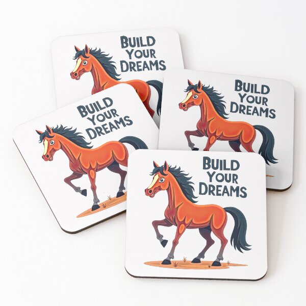 Item preview, Cartoon Horse Build Your Dreams designed and sold by artwaves.