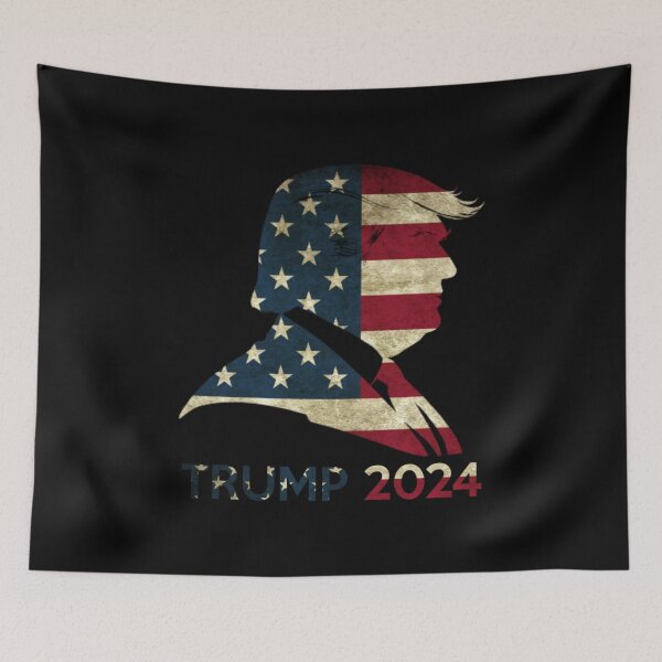 Item preview, Trump USA Flag Silhouette 2 designed and sold by Warih.