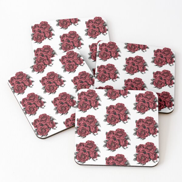 Item preview, red flowers_vintage graphic designed and sold by FORPOTATOPARTY.