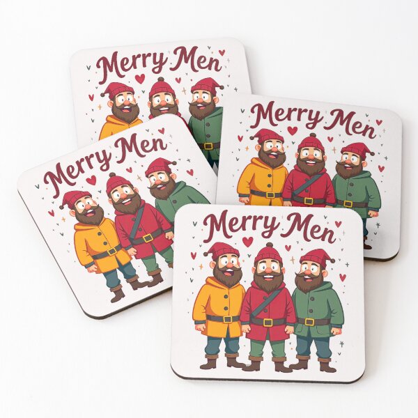 Item preview, Three Merry Men in Colorful Coats designed and sold by artwaves.
