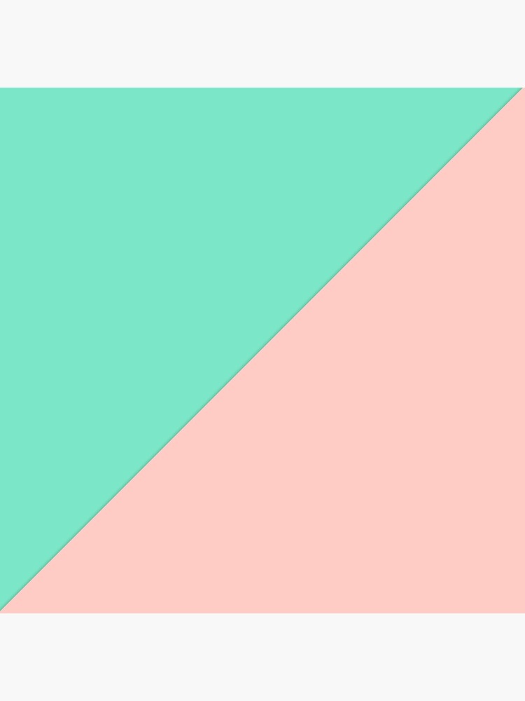 Lámina rígida «Bloque de color geométrico abstracto simple verde menta rosa  minimalista por Girly Trend» de GirlyTrend | Redbubble