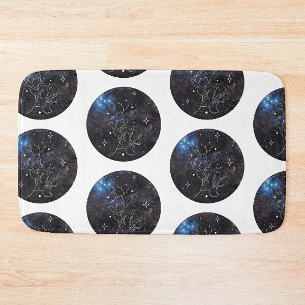 Item preview, Pleiades Galactic Starry Night Sky and Flowers designed and sold by WildWoodlandWitch.