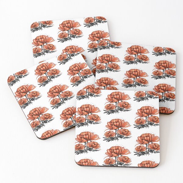 Item preview, orange flowers_vintage graphic designed and sold by FORPOTATOPARTY.
