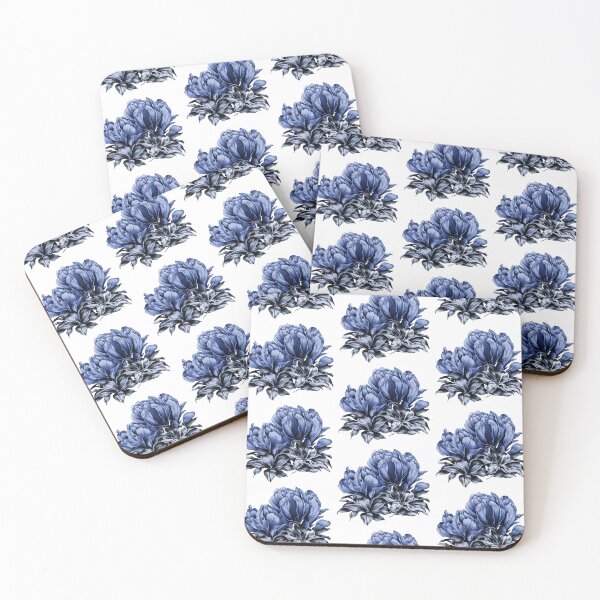 Item preview, blue flowers_vintage graphic designed and sold by FORPOTATOPARTY.