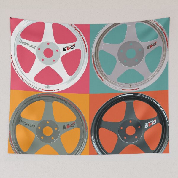 Item preview, regamaster evo II racing team OG JDM wheel forged pop art designed and sold by cowtownCOWBOY.