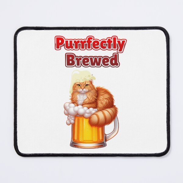 Item preview, Purrfectly Brewed - Relaxing Cat with Beer designed and sold by GorinART.