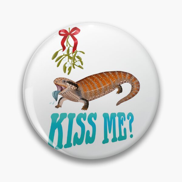Item preview, ‘Kiss me’ blue-tongue lizard designed and sold by StinaDraws.
