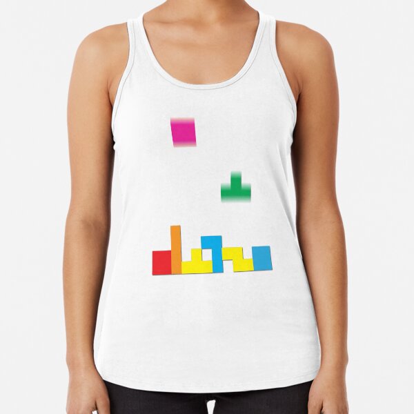 18x様TETRIS TEXT TANK TOP IN WHITE TETRIS TEXT TANK IN WHITE <BABYMONSTER 아사 착용> : KIMYO