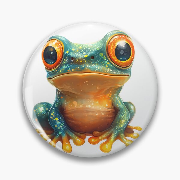 Item preview, Vibrant Kawaii Frog Sticker - Colorful and Cute Frog Illustration designed and sold by Creet-Design.