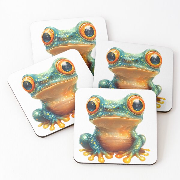 Item preview, Vibrant Kawaii Frog Sticker - Colorful and Cute Frog Illustration designed and sold by Creet-Design.