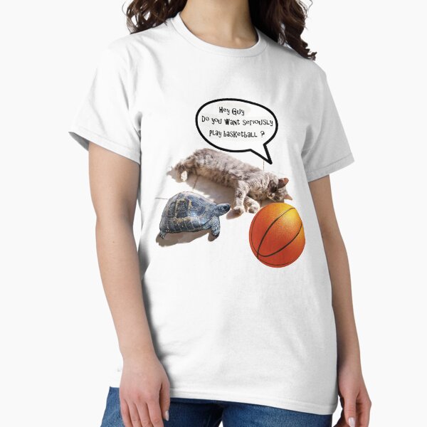 Vista previa del artículo con la obra «CAT, TORTUGA Y BALONCESTO», diseñado y vendido por BulganLumini.