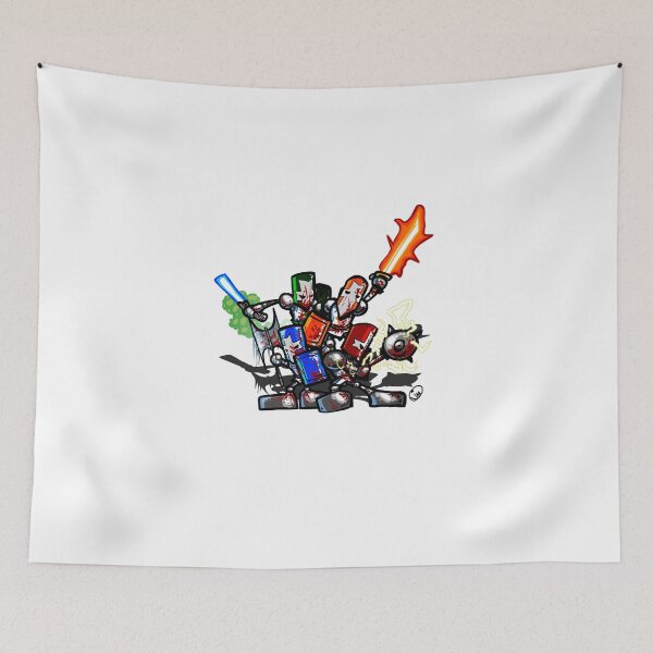 Item preview, Castle Crasher all knight classic T-Shirt designed and sold by dex1one.