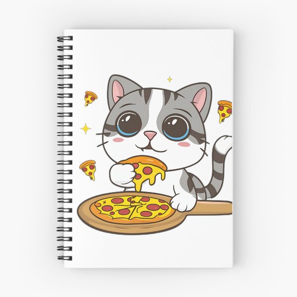 Artikelvorschau, Süße Katze isst Pizza entworfen und verkauft von R3FDesign.