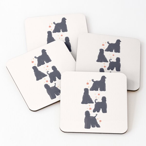 Item preview, Black afghan hound dogs designed and sold by Artofmayara.