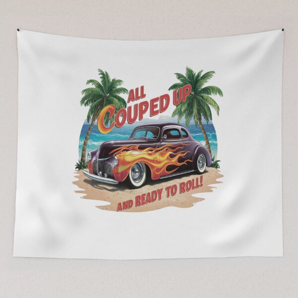 Item preview, All couped up - Old track - Hot rod oldschool - Oldschool automobile - smokin' hot rod - American oldschool designed and sold by JansenGS.