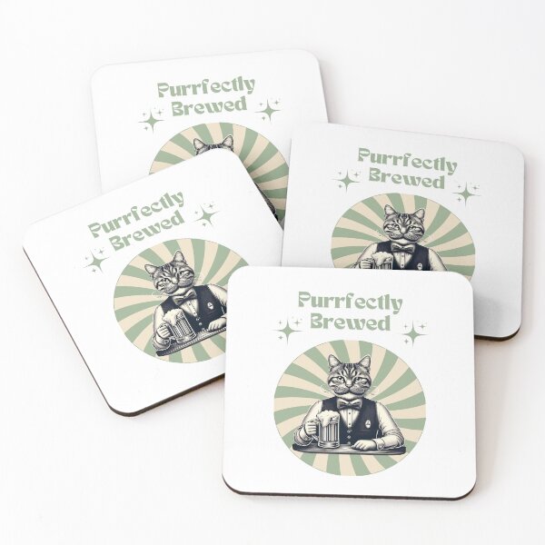 Item preview, Vintage Cat - Purrfectly Brewed designed and sold by GorinART.