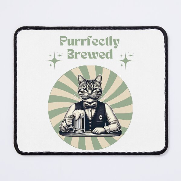 Item preview, Vintage Cat - Purrfectly Brewed designed and sold by GorinART.