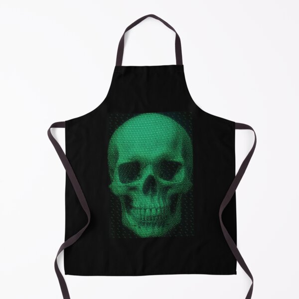 Item preview, skull digital cyber green technology data type analog letters designed and sold by metedigiart.