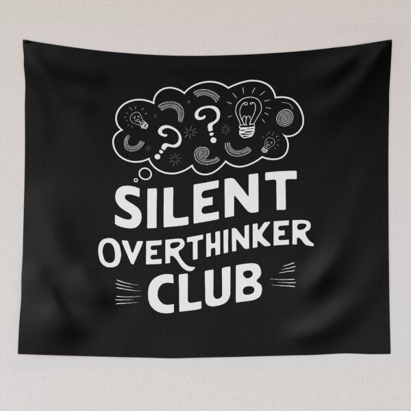 Item preview, Introvert Overthinker Humor for Thoughtful Minds designed and sold by BunBuntheDog-.