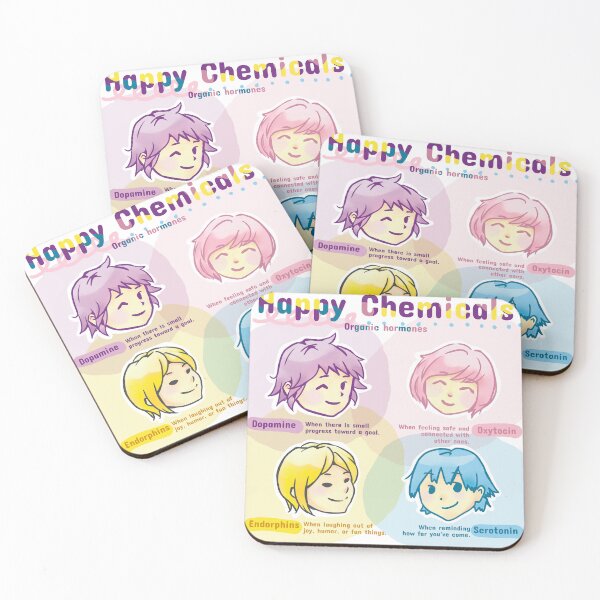Item preview, Happy Chemicals / hormones Chart - Dopamine, Oxytocin, Endorphins, Serotonin designed and sold by Bo-Yin.