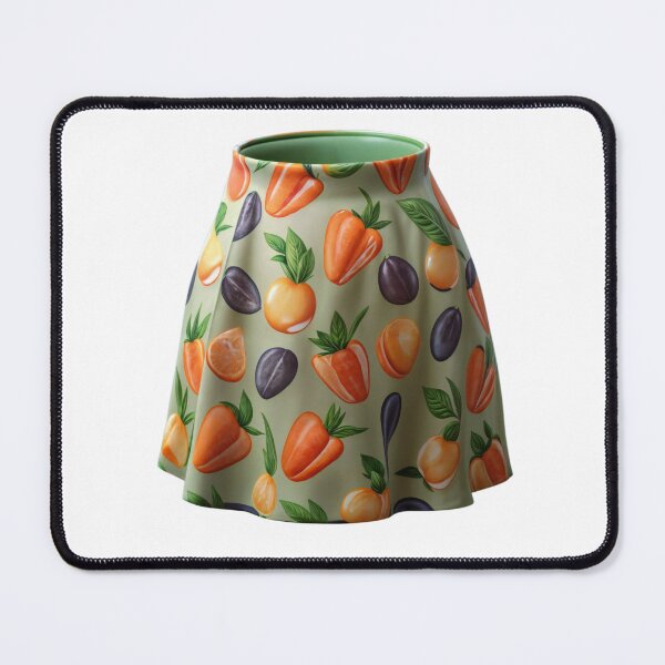 Item preview, Vibrant glossy design skirt withe summer fruits pattern designed and sold by Creative88Art.