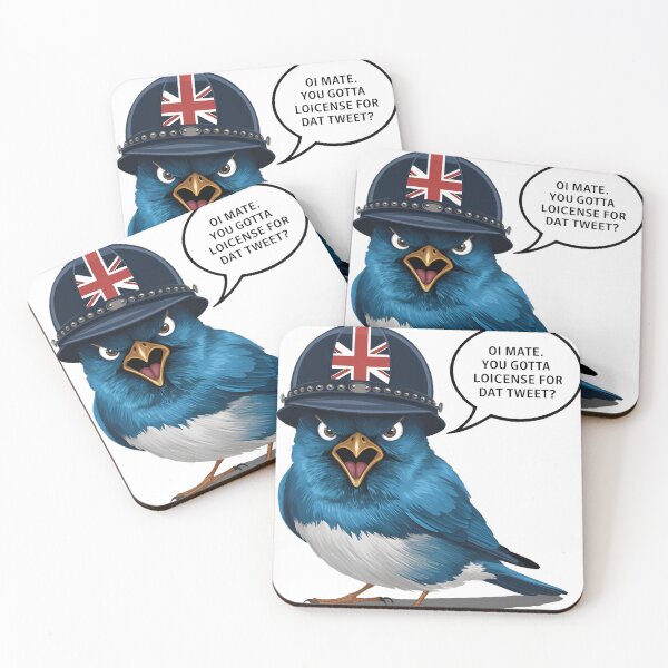 Item preview, British Blue Bird Meme - Funny Tweet License Joke Design designed and sold by Viviglow.
