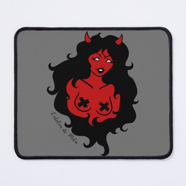 Item preview, She's the Devil ! - Grey background designed and sold by L'Atelier de Milu.