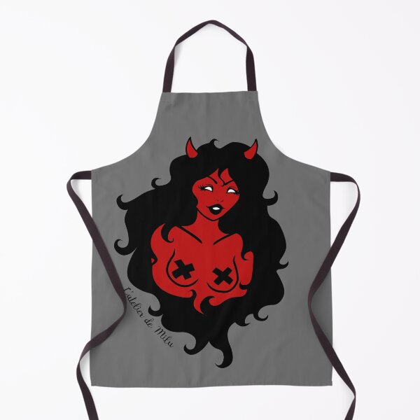 Item preview, She's the Devil ! - Grey background designed and sold by L'Atelier de Milu.