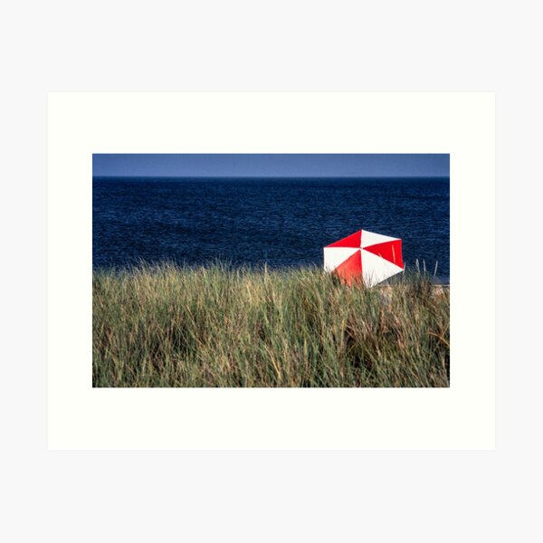 Beach umbrella, Martha's Vineyard Art Print