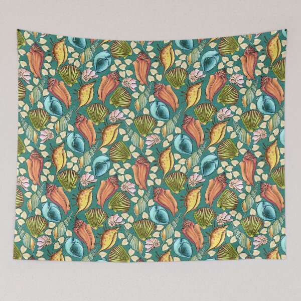 Item preview, Shells collection, Emerald background designed and sold by Alex  Blud.
