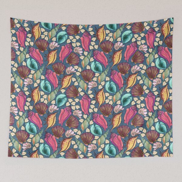 Item preview, Shells collection, Blue background designed and sold by Alex  Blud.