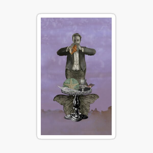 WOD Magician Whimsical Fantasy Art Underwater Sticker