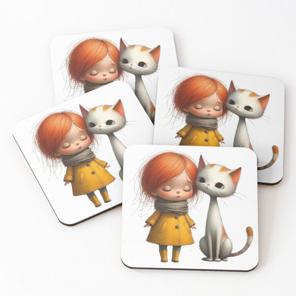 Item preview, The Cat and The Girl in Yellow Raincoat Series 2 designed and sold by PohPrints2024.