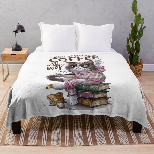 Item preview, Angry Coffee Cat With Books designed and sold by ZeptepiTrends.