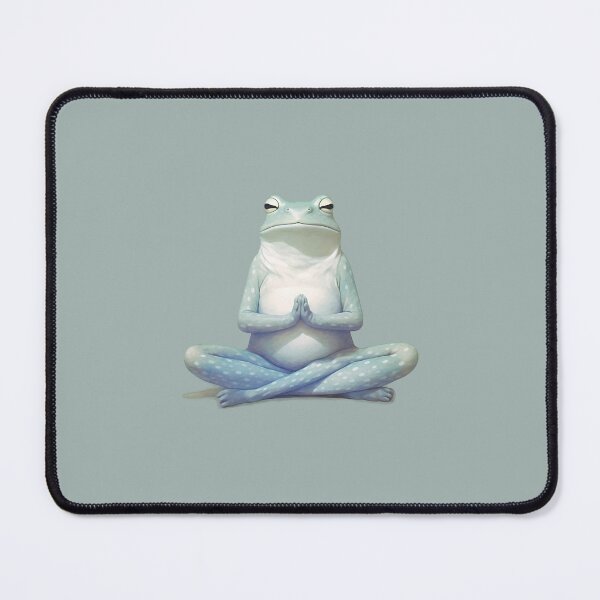 Item preview, Meditating frog Japanese zen art design designed and sold by CroesCreations.