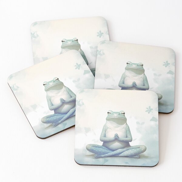Item preview, Meditating frog Japanese zen art design designed and sold by CroesCreations.
