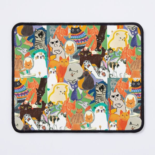 Item preview, Colorful Chaotic Cat Stickers Collage designed and sold by Rosaliaxx.