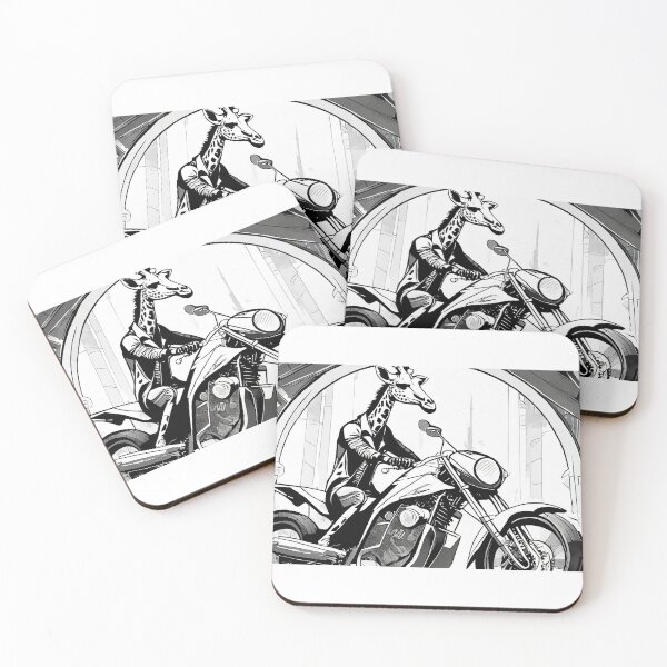 Item preview, Giraffe on a Motorcycle designed and sold by BADESIGNZZ.