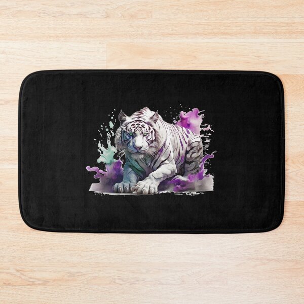 Item preview, a white tiger as a watercolor designed and sold by Rose Design & Photos.