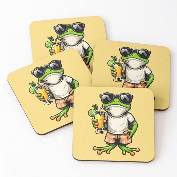 Item preview, Summer Frog With Sunglasses and Juice designed and sold by 123ks.