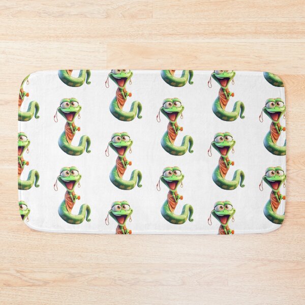 Item preview, Excited Cartoon Snake with Big Smile designed and sold by Sillytoe.